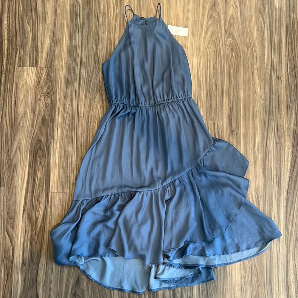 LOFT NEW strap frill dress (silk feel)